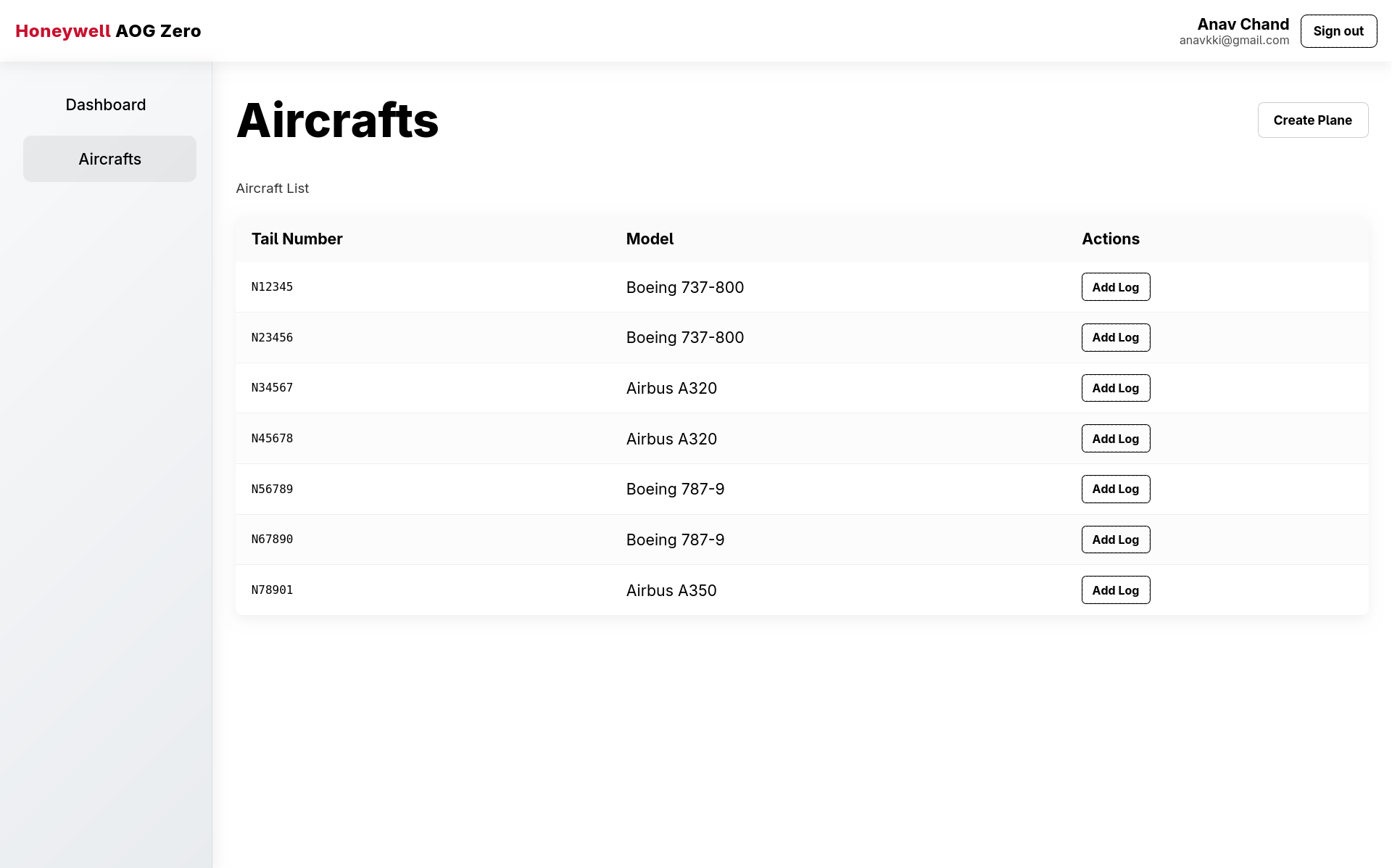 Aircraft list with health-based filters and search|large